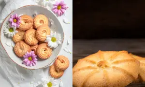 Biscotti viennesi ricetta originale: dolci friabili e profumati, decorati con fiori freschi.